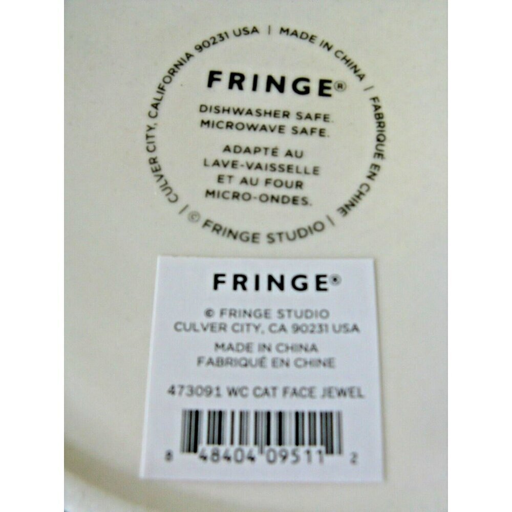 New Fringe Brand Adorable Kitty Cats MEOW Glazed Ceramic Colorful Cat Bowl - 5" - Picture 9 of 10